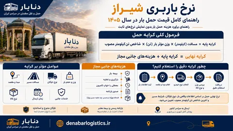 نرخ باربری شیراز و قیمت حمل بار